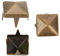 400 juegos de tachuelas de punta cuadrada de cuatro mandíbulas, remaches de punta cuadrada para manualidades en cuero DIY, tachuelas de punta cuadrada(7mm-Bronce)