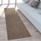 Paco Home Outdoor Teppich Flachgewebe Sisaloptik Modern Einfarbig meliert wetterfest & pflegeleicht Küchenteppich Ideal für Terrasse Balkon Garten, Grösse:80x250 cm, Farbe:Taupe
