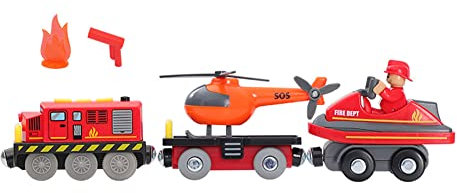 LICHENGTAI Weihnachtszug-Set, Elektrische Lok Holzeisenbahn Zug Elektrische Hohe Geschwindigkeit Spielzeug Zug, Weihnachtszug Kleiner Zug Fensterdeko Geschenke für Kinder Jungen Mädchen