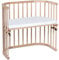 babybay Original Beistellbett aus massivem Buchenholz / kompakt & verwandelbar / Kinderbett Höhe stufenlos verstellbar & umweltfreundlich / mitwachsendes Babybett (natur unbehandelt) / inkl. Matratze