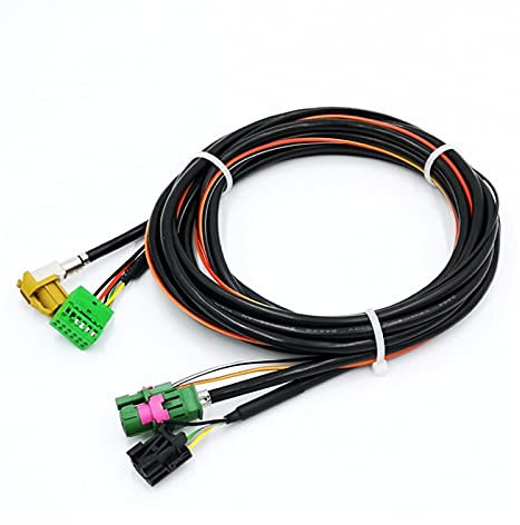 TAOTT Auto-Innenraum Carplay MDI AMI USB AUX Buchse Adapter Kabelbaum Kabelbaum Zubehör passend für Golf 7 MK7 VII Zubehör (Farbbezeichnung: Kabel)