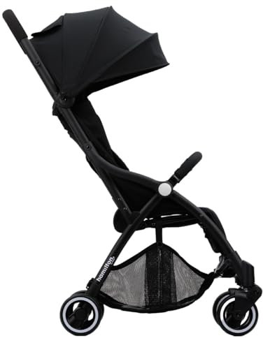 Hamilton by Yoop S1 Plus Kinderwagen - Belastbar bis 22 kg - Leicht, verstellbar und wendig - Premium Buggy mit Einhand-Falttechnik - Schwarz