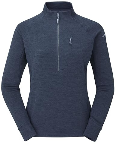 Rab Women's Nexus Pull-On - Lightweight Fleece Jacket for Hiking, Trekking, & Climbing - Deep Ink - X-Small