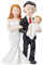 Hobbyfun Dekofigur Brautpaar mit Baby, ca. 8cm