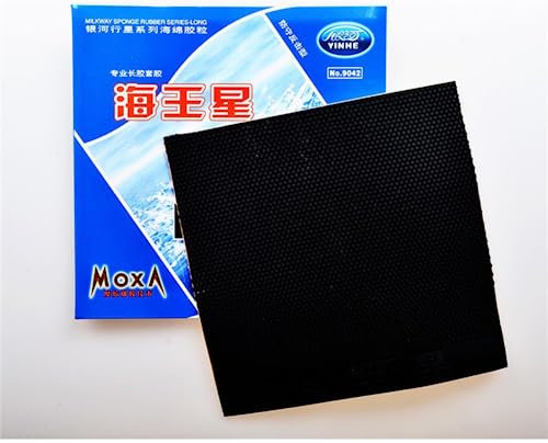Ppbigu Yinhe/Galaxy/Milky Way Neptune Long Pips-Out Tischtennis-Gummi mit 0,7 mm Schwamm für Tischtennisschläger ITTF zugelassen (schwarz)