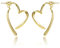ASH'S CHOICE Creolen Gold Herz Damen, 14K Vergoldet Ohrringe Creolen mit Herz Anhänger Silber 925 Ohrringe Hängende Baumelnd Ohrstecker mit Herz Tropfen Leicht Ohrringe Open Hoop für Damen