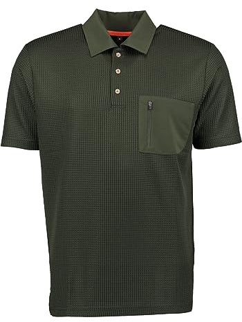TOM COLLINS Herren Poloshirt Kurzarm Outdoorshirt mit Liegekragen Sefos, Größe:M, Farbe:dunkelgrün