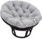 Papasansessel Kissen, Kissen für Hängesessel, wasserdichte Kissen Rund, Stuhlkissen Outdoor, Sitzkissen Gartenstuhl, Grau, 50CM