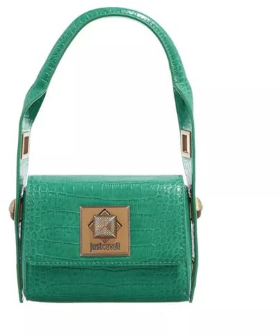 Just Cavalli Snake Lock Schultertasche, Umhängetasche, Kroko, Grün