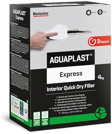 Aguaplast Express stucco in polvere per rinnovamento di pareti piastrellate in ambienti umidi come bagni o cucine - 4kg