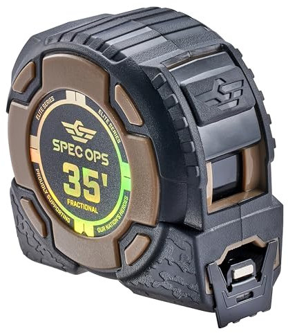 Spec Ops Tools Elite Series Magnetbandmaß, 90 cm, doppelseitige Klinge, inklusive fraktionalen Markierungen, 3,6 m auffällig, Militärqualität, Verbundgehäuse, 3% an Veteranen gespendet