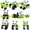 MEZHEN Panda Figuren Tortendeko Panda Kuchen Deko Panda Figur Harz Ornamente Gartendeko Kuchendeko Handwerk Kindergeburtstag Party Geschenk 8 Stück