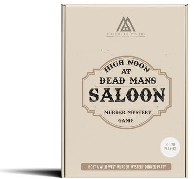 Replay-able Cowboy Wild West Murder Mystery Dinner Game for Up to 20 Adults - Host Your Own Dinner Party Game Night - Cowboy & Wild West Theme Medium English 4-20 Players