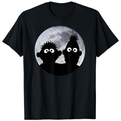 Sesamstrasse Ernie and Bert im Mondlicht Schatten Moonnight T-Shirt