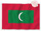 Aoihrraan Malediven Flagge 30x45cm Doppelseitige Maledivische Flaggen Banner Für Feiern Im Freien Haus Garten Veranda Party Dekoration Fahnen Mit 2 Stabilen Ösen Präzision Maschine Genäht