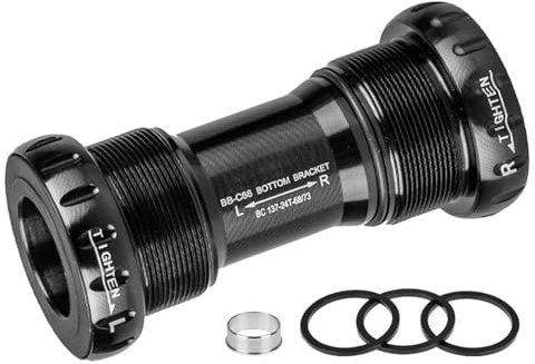 Maciun Quadratisches Tretlager, Mountainbikes, Kugellager, Mittelwelle, nahtloses BB52-Integrations-Fahrrad-Werkzeug für Mountainbikes, 24 mm Kurbelgarnituren