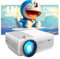 staratlas Projecteur 1920X1080P Full HD Supportée,Bluetooth Vidéoprojecteur,Mini Rétroprojecteur 12000L,Compatible avec TV Stick Smartphone HDMI USB AV,Projecteur Home Cinéma (Milky White)