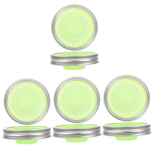 Cabilock 8 Piezas Tapas De Tarro De Albañil Kit De Tarro De Germinación Ventana Mosquitera Magnética Pantalla De Malla De Brotación Kit De Conservas Filtro De Brotación Acero Inoxidable