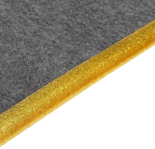 Blazea Decorative Floor Transition Strip Self Adhesive, PVC Carpet Binding Rubber Edge Trim, Carpet Edge Protector Threshold Strip for Doorways(Gold,15m (49.2ft))