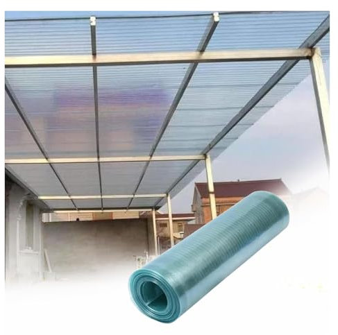 Bâche de protection solaire contre la pluie pour abris de jardin et abris de voiture - Résistance aux chocs de 0,8 mm - Taille personnalisable (1,2 x 20 m)