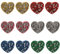 12PCS Disco Ball Heart Iron on Patches for Backpacks, Music Party Embellishments Patches, Heart Embroidered Sew on Patch Applique for Jeans, Hat, T-Shirts(6 Colors)