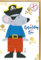 Verlag Dominique Geburtstagskarte Glückwunschkarte Geburtstag mit Piratenmotiv Maus in Piratenkostüm Totenköpfe und Knochen zum Ausschneiden und Aufstellen für Kinder mit Umschlag