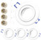 HPiano 4er Einbaustrahler Gu10,Led Einbaurahmen Spot,GU10 Fassung für LED Halogen,Rahmen mit GU10 Fassung,Moderne Einbaustrahler Rahmen,GU10 Fassung für LED oder Halogen Leuchtmittel