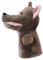 HEMOTON Handpuppe Wolf Weiche Hand Wolf-fingerpuppen Handpuppe Spielzeug Plüsch Handpuppe Plüschtier Wolf Zoo Tier Handpuppen -handpuppen Ganzkörperpuppe Dark Grey Pp Baumwolle