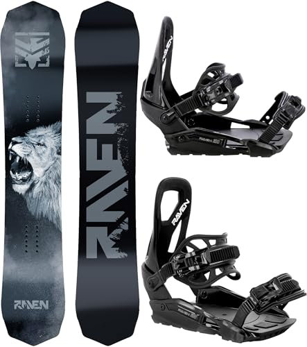 RAVEN Snowboard Set: Snowboard Lion 149cm + Bindung s230 Black S/M