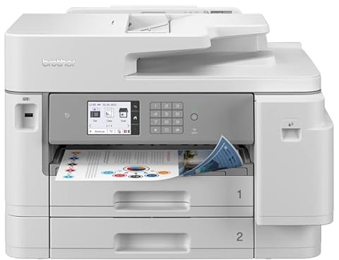 Glowster Multifunktionsdrucker mit Farbdruck, Scannen und Kopieren, ideal für Büros und professionelle Arbeiten.