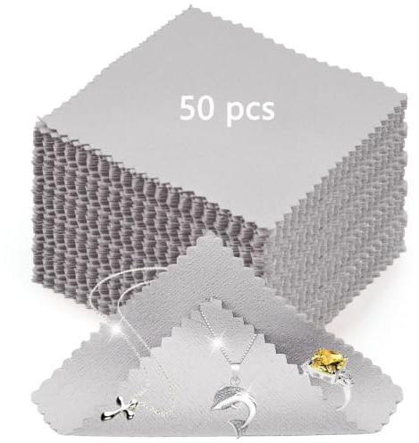 Jewelry Cleaning Cloth, Double Sided Polishing Cleaning Cloths Jewelry Wipe Cloths for Pearl Gold Platinum and Silver
