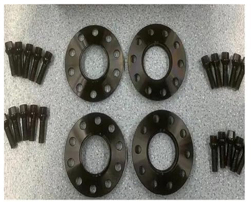 DZSYBUIGB Spurverbreiterung 2X 12mm + 2X 15mm Schwarze Alu-Radverbreiterungen & Schrauben Für F30 F31 F32 F33 F34 Spurverbreiterung Spurplatten