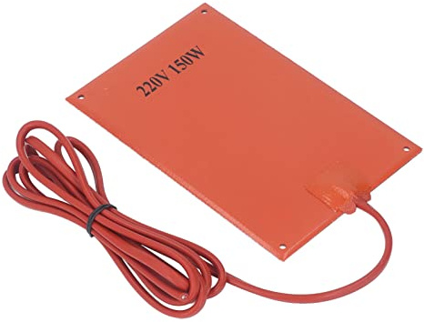 Asixxsix Silicone Heater Mat, 150W Silicone Rubber Heating Pad, Rubber Heating Blanket, Fast Heat Generation Dehumidification Electric Plate for Cabinet Box