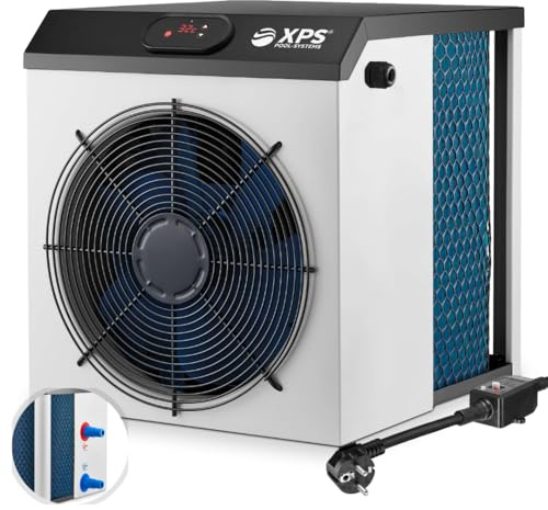 POOLSYSTEMS Pool-Wärmepumpe XPS-35 3,5kW bis zu 12m³, COP 5,5 mit App-Control inkl. Zeitsteuerung Alexa & Google Home - Energieeffiziente Poolheizung für Aufstellbecken - Ultrakompakte Poolheizung