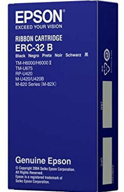 Epson C43S015371 ERC32B Farbbandkassette für TM-U675 / -H6000-Serie, M-U420 / 820/825, schwarz, ERC-32B