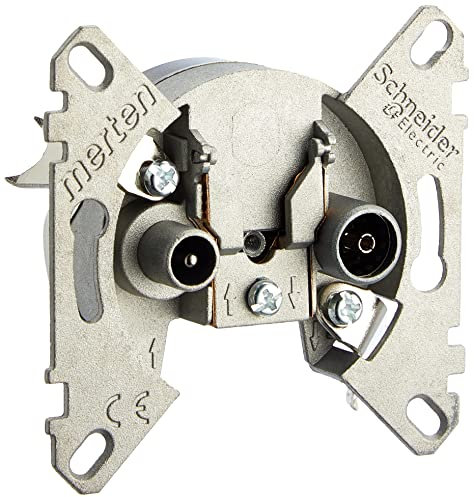 Schneider Electric Merten BK-/Sat-Antennenstichdose, 2 Ausgänge, Unterputz, TV-/SAT/-R-Anschluss, Artikelnummer 466099