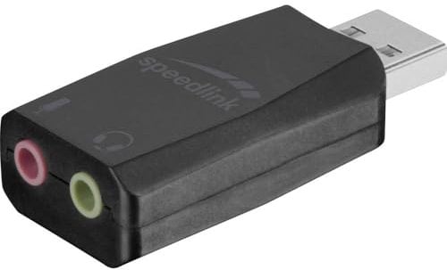 Speedlink Vigo Carte Son USB avec entrée Microphone et Casque (Forme Compacte, Poids Réduit, Raccordement USB)