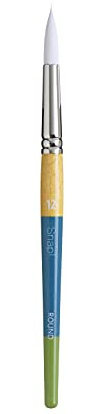 Princeton PAB98512 9850R-12 Snap Brush, Taklon Round 12, White