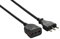 Electraline 46101 Prolunga 3 mt spina e presa piccola 10A, nero - sezione cavo 3G0,75 mm²
