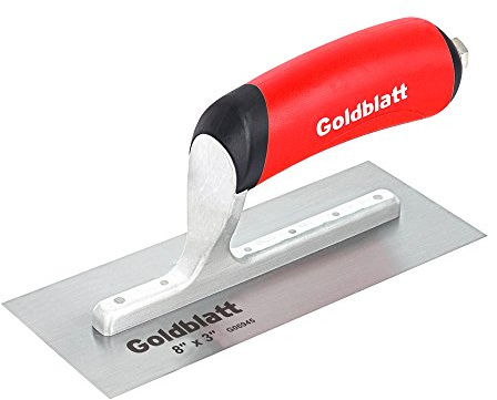Goldblatt Masonry Finishing Trowel, 8-inch by 3-inch, with Soft Grip Handle