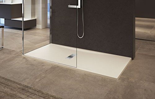 Novoalugas Custom Duschwanne, 140 x 90 cm, 3,5 cm, glatte Oberfläche, Beige