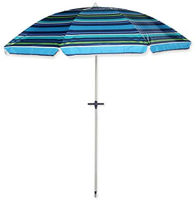 Pincho Sombrilla, Rayas Azul y Verde, 2 m