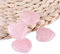 FTVOGUE 4 stücke Rosenquarz Geschnitzte herzförmige Rosa Kristall Heilstein Halbedelstein Edelstein Dekor Souvenir