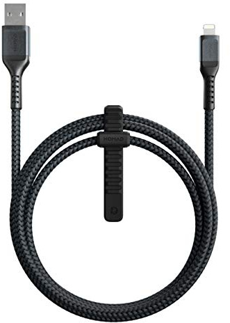 NOMAD Rugged Kabel, USB-A auf Lightning, für iPhone/iPad, 1,5 m, schwarz