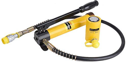 Presa idraulica 10T, presa corta 10T + set di pompe idrauliche manuali Strumento di sollevamento in acciaio per riparazione auto