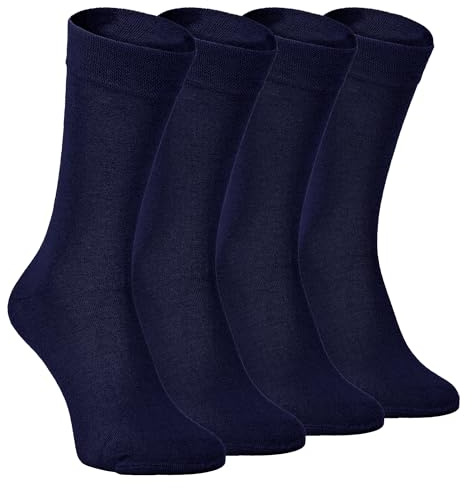 4 Pairs Ladies Bamboo Dress Socks | Sock Snob | Super Soft Breathable 4-7 Socks for Women