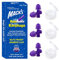 Mack's AquaBlock Swimming Earplugs, 3 Pair - Comfortable, Waterproof, Reusable Silicone Ear Plugs for Swimming, Snorkeling, Showering, Surfing and Bathing (Purple)