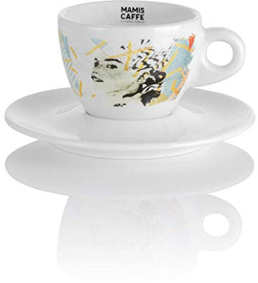 Mamis Caffè Chiara - Kaffeetasse - Porzellantasse - Dickwandige Cappuccinotasse - Kaffeetasse im italienischen Stil - Handgefertigte Tasse - Ideal für heiße & kalte Getränke - 140 ml