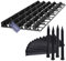 HOLZBRINK Bordures de Pelouse Bande Droite en PVC avec 150 Ancrages de Fixation, Hauteur 78mm, Longueur 50m, HRK01B-78
