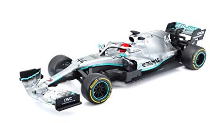 Maisto Tech R/C F1 Mercedes AMG Petronas W10 (2019): Ferngesteuertes Formel 1 Auto Lewis Hamilton im Maßstab 1:24, 2,4 GHz, Silber (582352)